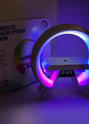 Ночник многофункциональный с беспроводной зарядкой g-lite xm-x63 | светильник с gl-710...