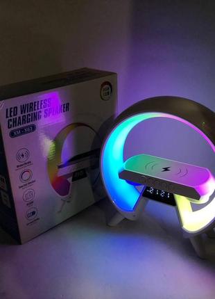 Ночник многофункциональный с беспроводной зарядкой g-lite xm-x63 | светильник с gl-710...