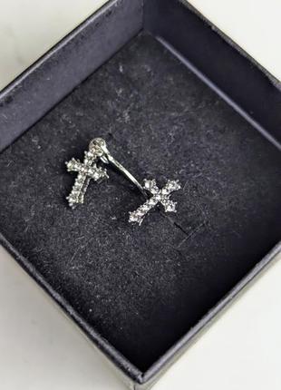 Серьги chrome hearts сольвер мини кресты