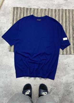 Y-3 yohji yamamoto x adidas oversize tee футболка синяя дизайнерская у-3 оригинал размер l
