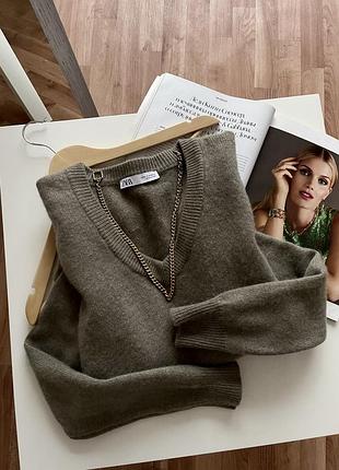Zara кашемировый свитер