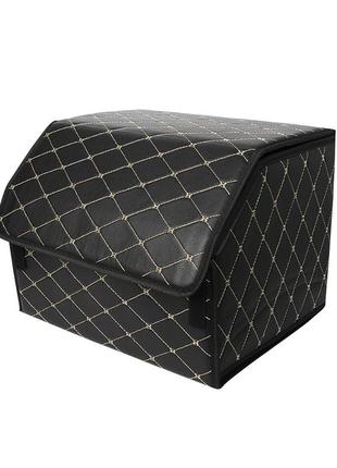 Автомобильный органайзер zwx-002 black-gold компактный вместительный два отдела для хранения на липучке