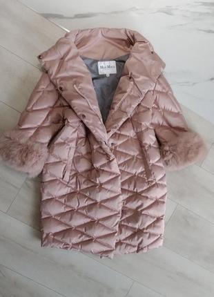 Итальянский пуховик с укороченным рукавом max mara