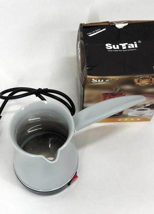 Электронная турка серая, электрическая турка, электро nd-918 кофеварка турка