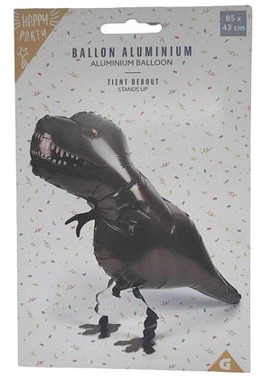 Повітряна фольгована куля happy party ballon aluminum динозавр 85х43 см