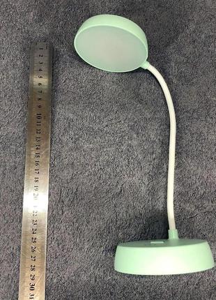 Настольная аккумуляторная лампа ms-13, usb светильник, аккумуляторная настольная лампа. jb-855 цвет: зеленый2 фото
