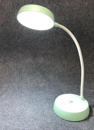 Настольная аккумуляторная лампа ms-13, usb светильник, аккумуляторная настольная лампа. jb-855 цвет: зеленый10 фото