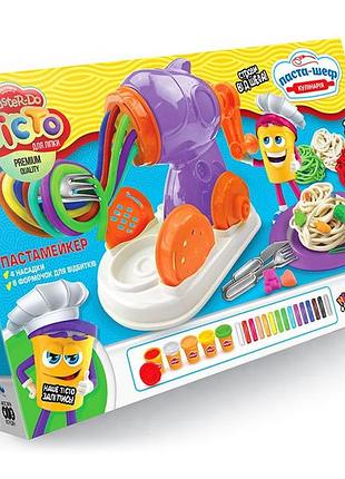 Набір креативної творчості danko toys "тісто для ліплення master-do "паста-шеф" (tdm-16-01u)