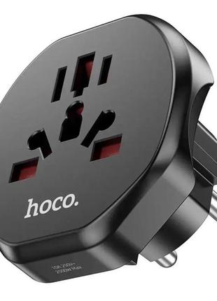 Перехідник для розеток hoco ac6 unimpeded black