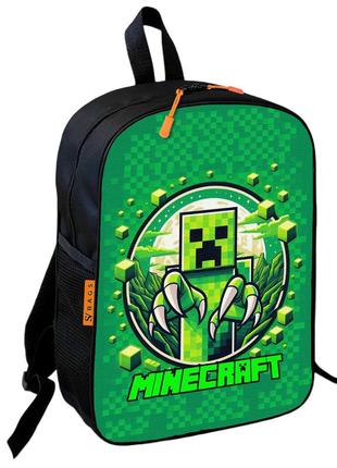 Рюкзак школьный детский майнкрафт крипер "minecraft" 36х27 см  для мальчика (0423)