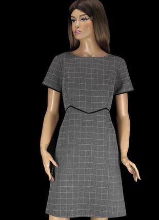 Брендовое серое платье в клеточку "dorothy perkins". размер uk14/eur42.