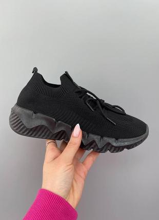 4795 чорні текстильні кросівки