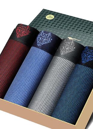 Набор из 4 шт трусов мужских боксеров septwolves 97054 3xl|краща ціна|