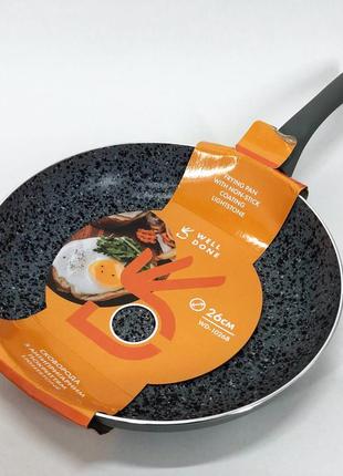 Сковорода well done wd-1026b с покрытием lightstone 26 см, сковорода с толстым дном|краща ціна|