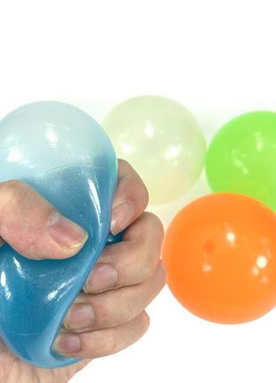 Липкие шары globbles 🌟soultone🌟. светящиеся липкие шарики globbles 4 шт. игрушка-антистресс 4.5 см|краща ціна|