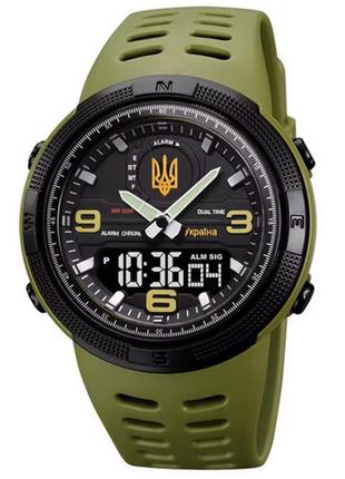 Годинник наручний чоловічий skmei 5561/1655agbk, протиударний годинник, годинник для військовослужбовців|краща ціна|