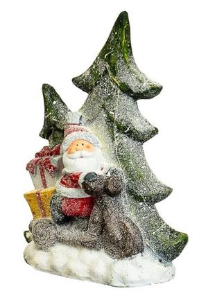 Статуетка «дід мороз з ялинкою» висота 50 см 🎄🎅