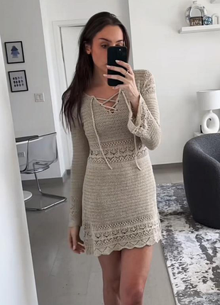 Вязаное платье zara