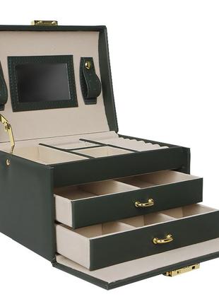 Скринька casegrace sp-01111 для прикрас і ювелірних виробів трирівнева з дзеркалом...
