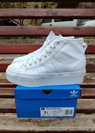 Нові жіночі кросівки кеди adidas nizza platform mid fy2782 оригінал з сша! 36.5 37 38 39 40 40.5