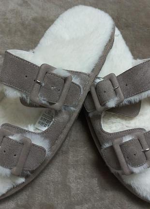 Тапочки домашние осень-зима замш жен.39р.m&s вьетнам