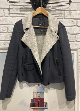 Курточка косуха з овчини armani exchange оригінал