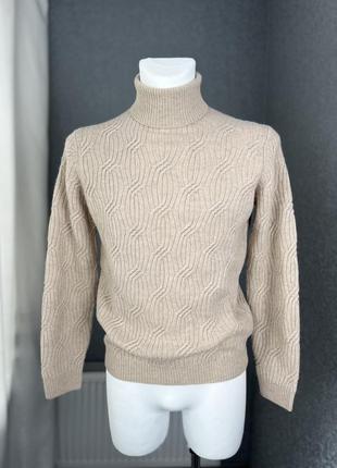 Мужской теплый свитер гольф massimo dutti boss hilfiger