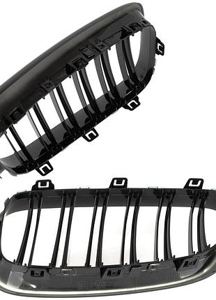 Решетка радиатора ноздри bmw 3 f34 gt 13-20 black glossy double bar