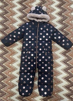 Комбінезон next чорний з рожевим золотом, розмір 3-4 роки(104 см)