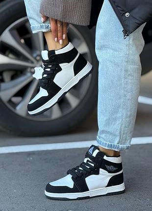 Жіночі зимові кросівки (6 варіантів кольорів) чорно-білі зимові кеди, білі кеди, чорно-білі з рожевим кеди, білі з коричневим кеди, білі з сірим кеди