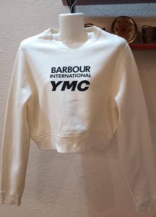 Укороченный дизайнерский свитшот barbour international