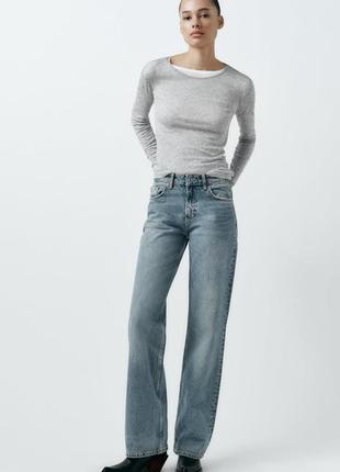 Джинси zara wide leg mid rise