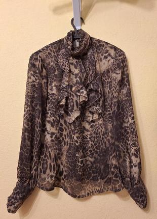 Блуза шифонова в принт лео