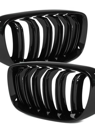 Решетка радиатора ноздри bmw 3 f34 gt 13-20 black glossy double bar