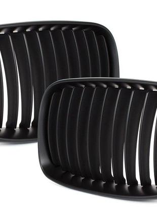 Bmw 1 e81 e82 e87 e88 07-11 муляж фар (нирки) ливава+права комплект. чорний матовий