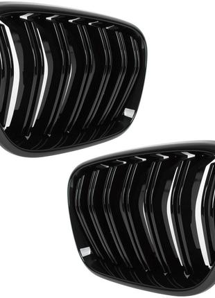 Решетка радиатора ноздри bmw x3 f25 11-14  black glossy double bar