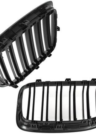 Решетка радиатора ноздри bmw x1 e84 09-15  black glossy double bar