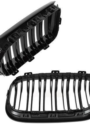 Решетка радиатора ноздри bmw f20 / f21 2015-2018 3/5d hatchback  black glossy double bar