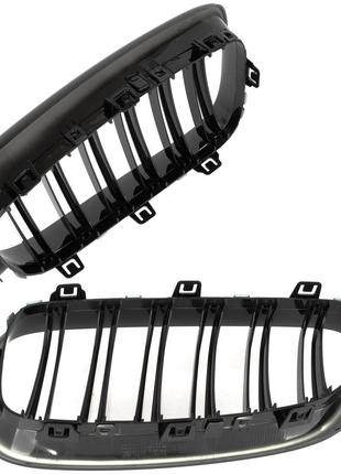 Решетка радиатора ноздри bmw 3 f34 gt 13-20 black glossy double bar