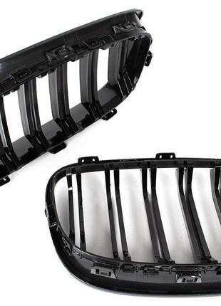 Решетка радиатора ноздри bmw f20 / f21 2011-2014 3/5d hatchback  black glossy double bar