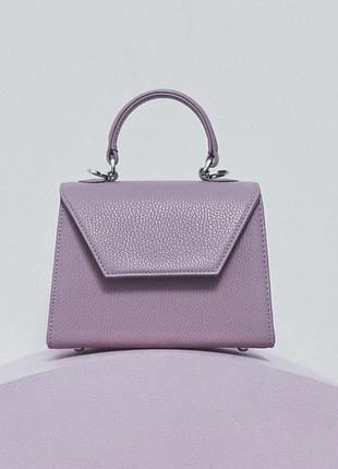 Verbena trapeze m кожаная сумка crossbody лиловая