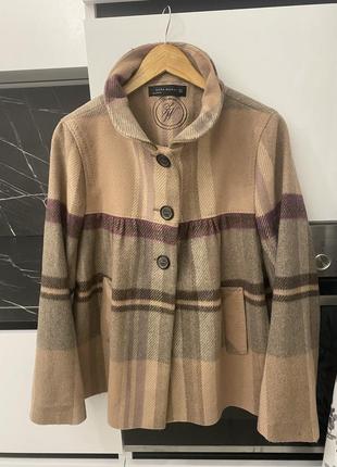 Пальто zara шерстяне