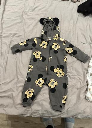 Комбинезон флисовый с ушками микки