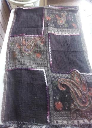 Палантин большой в стиле etro,шерсть