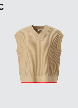 Вязаная жилетка uniqlo унисекс
