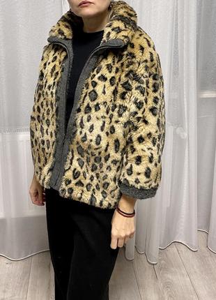 Леопардова еко шубка
