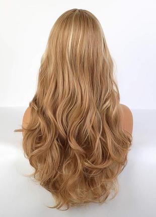 Mix blonde парик блондинка парики для женщин длинные волнистые парики средняя часть...