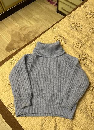 Свитер zara объемный теплый крупная вязка классный стильный