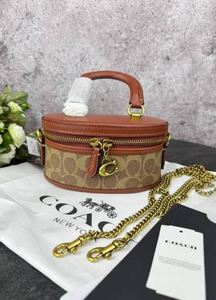 Сумка жіноча coach brown женская сумочка коач коричневая