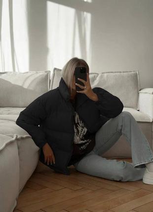 Куртка зима 3 кольори зимняя куртка черная беж шоколад